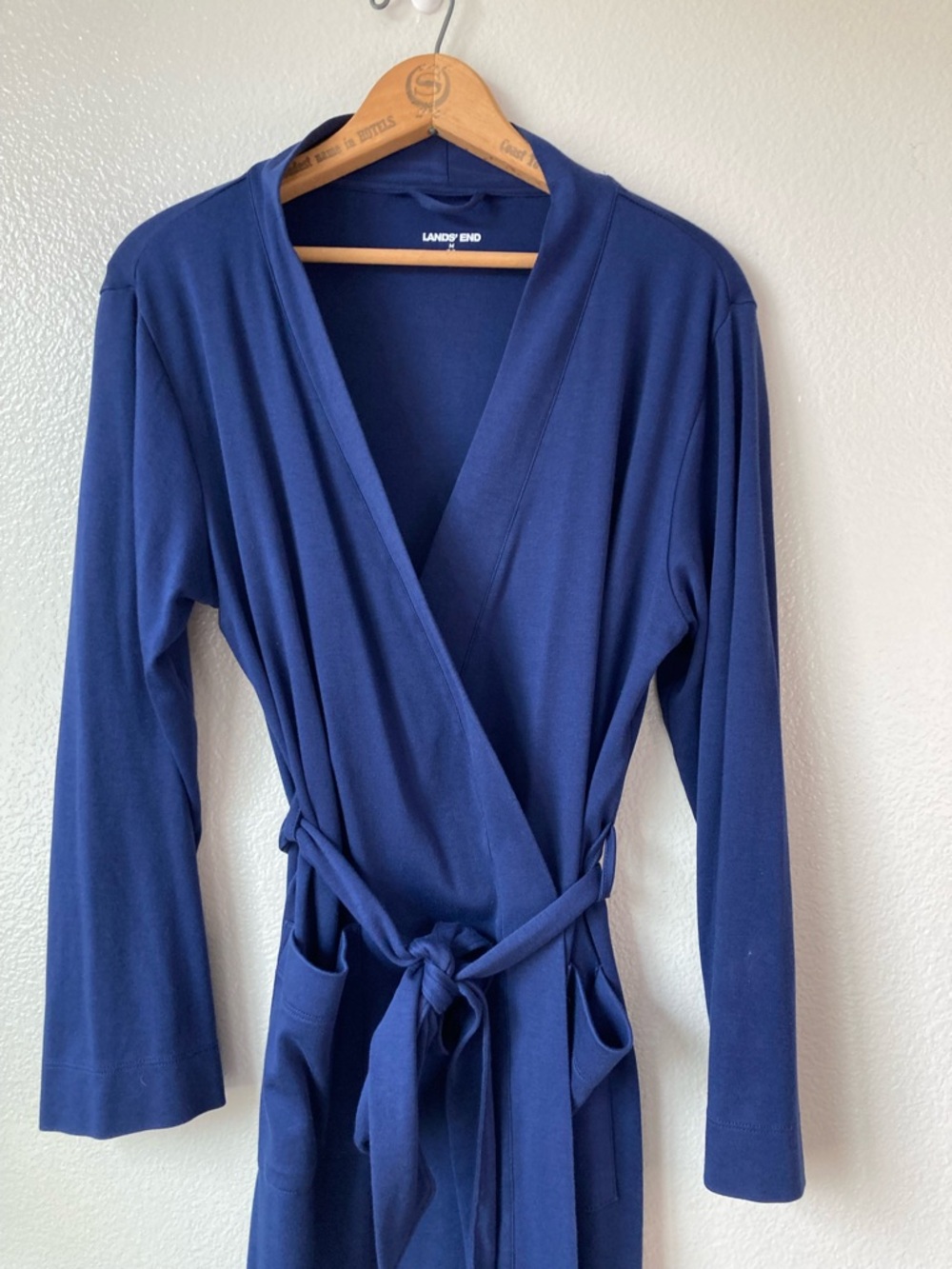 Lands' End Women's Supima Cotton Long Robe sz M - Picture 3 of 8